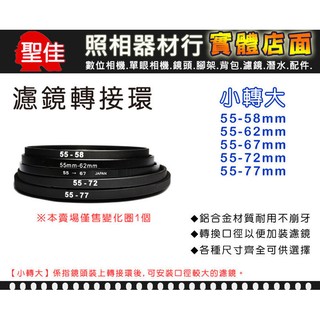 【現貨】55mm 濾鏡轉接環 (小轉大) 55-58mm 55-62mm 55-67mm 55-77mm