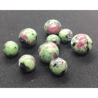 天然紅綠寶散珠/紅寶黝鐮石/黝鐮石