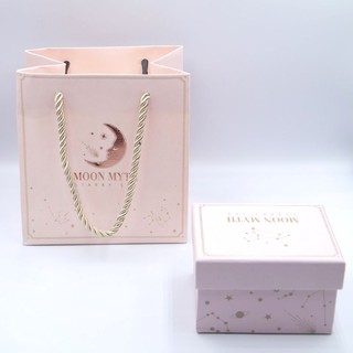 星月神話玫瑰金粉色紙袋禮盒飾品口號禮盒