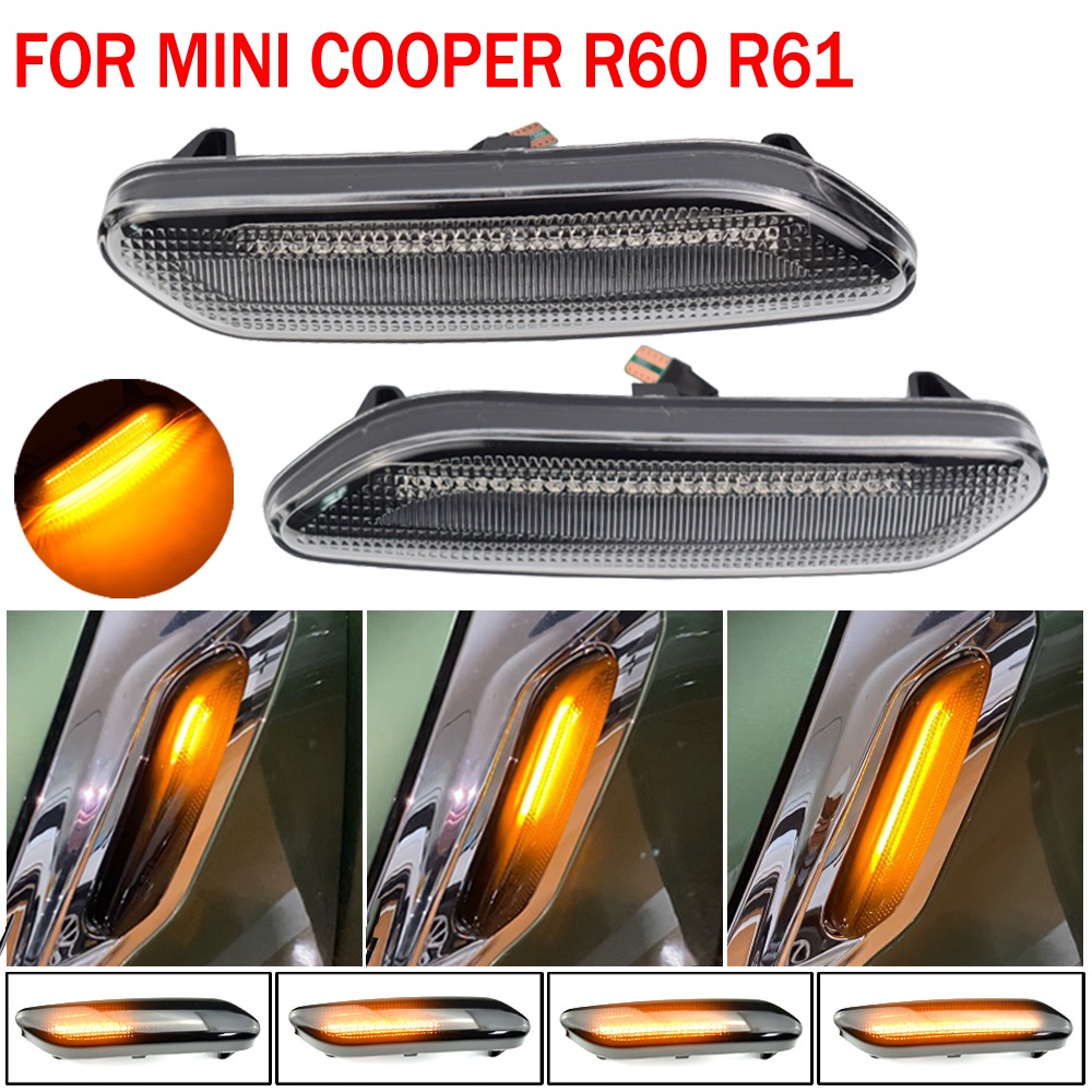 Led 流動轉向信號燈動態 LED 側標燈 12v 側面中繼器燈面板燈, 用於 Mini Cooper R60 R61