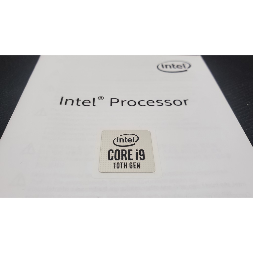 Intel 英特爾 全新 原裝 第十代CPU貼紙 Pentium, i3, i5, i7, i9
