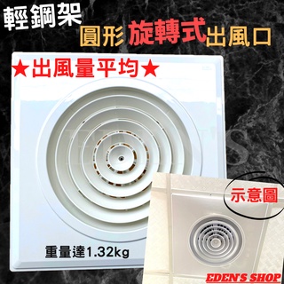 【可貨到付款】輕鋼架-冷氣方形 圓形旋轉式出風口 2尺*2尺 60cm*60cm 圈套可選擇 6"8"10"12"