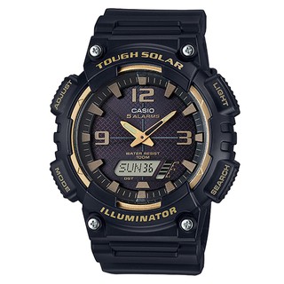 【春麗時間】CASIO 大錶徑 黑x金 GA造型雙顯錶 AQ-S810W-1A3
