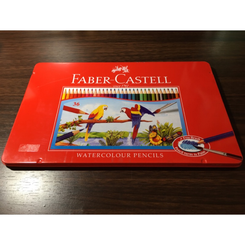 FABER-CASTELL 水性色鉛筆36色 🖍 (紅鐵盒)