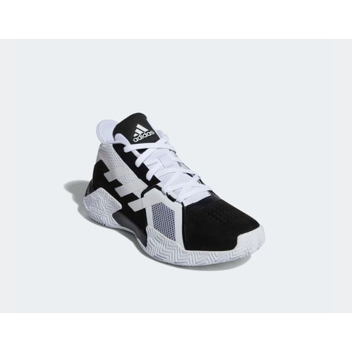 Adidas-Court Vision 2.0 男款黑白輕量緩衝柔韌籃球鞋-NO.FX5781