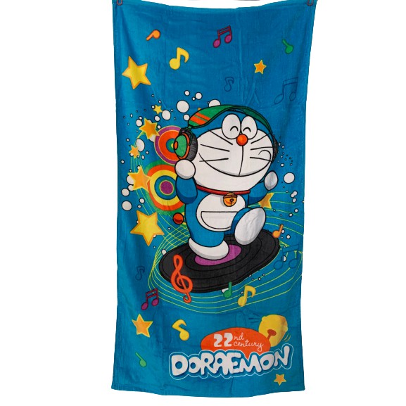 [現貨]卡通 哆啦A夢 Doraemon 小叮噹 毛巾 浴巾 沙灘巾 全棉 兒童 運動 游泳 沙灘巾 運動浴巾 生日禮物