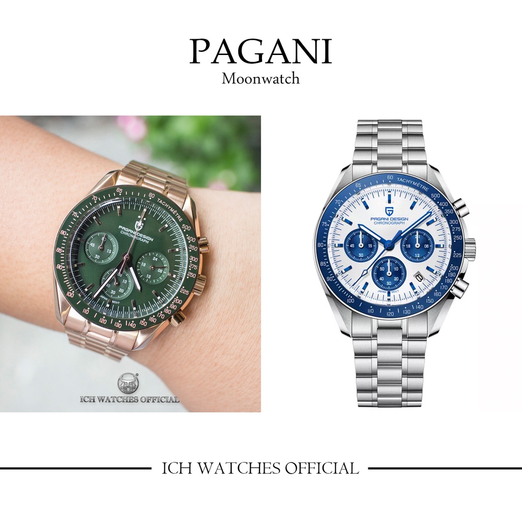 美國Pagani Design PD1701 Moonwatch系列登月錶-男錶女錶手錶三眼計時錶生日禮物父親節禮物