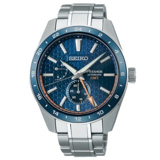 Seiko 精工表 6R64-00C0B(SPB217J1) Presage新銳系列GMT功能機械錶/藍面 42.2mm