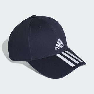 ⓉⒽⓇⒺⒺⒼ🔥ADIDAS 棒球帽 運動帽 帽子 老帽 三線 棉質 抗紫外線 UV50 可調式 深藍 男女 GE0750