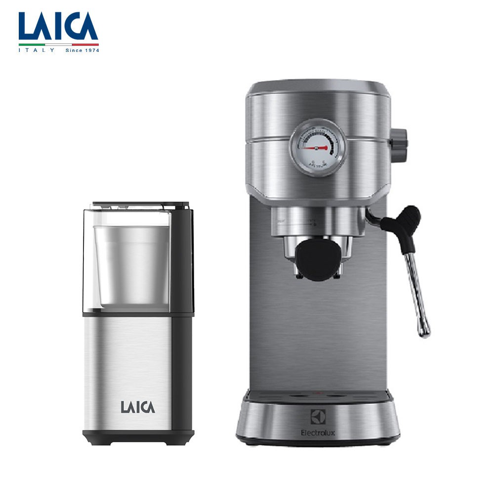 伊萊克斯1公升極致美味500半自動義式咖啡機與磨豆機組合E5EC1-31ST+HI8110I 現貨 廠商直送