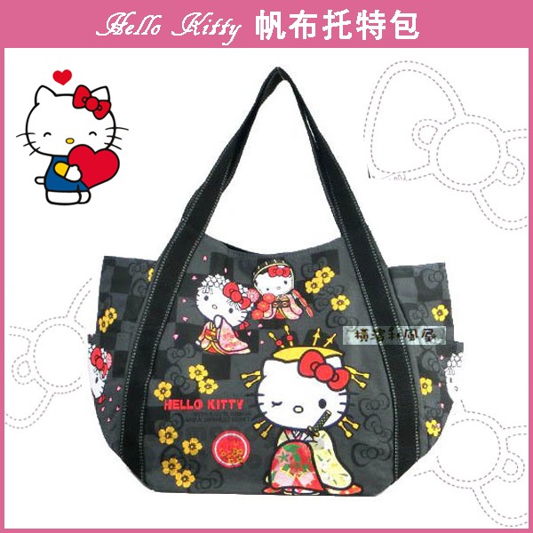 [橫濱和風屋] 正版 日本 凱蒂貓 托特包 Hello Kitty 購物包 側背包 手提袋