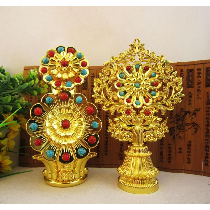 藏傳佛教吉祥八供物垛瑪銅花食子酥油花食子花朵瑪合金特大號 蝦皮購物