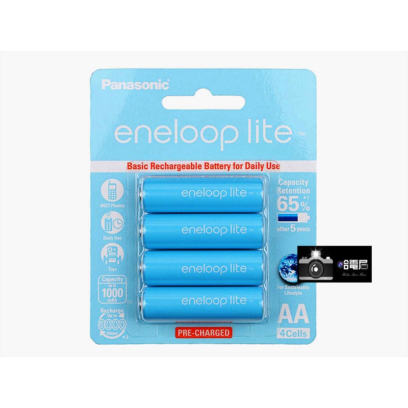 國際牌 輕量版 Panasonic eneloop lite 低自放3號 充電池 4顆 公司貨 四驅車