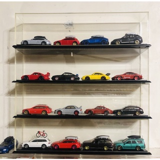 四個一組 1/64 1:64 模型車 玩具車 展示盒 壓克力櫃 壓克力盒 可能堆疊 訂做 防塵 7-11 多美 風火輪