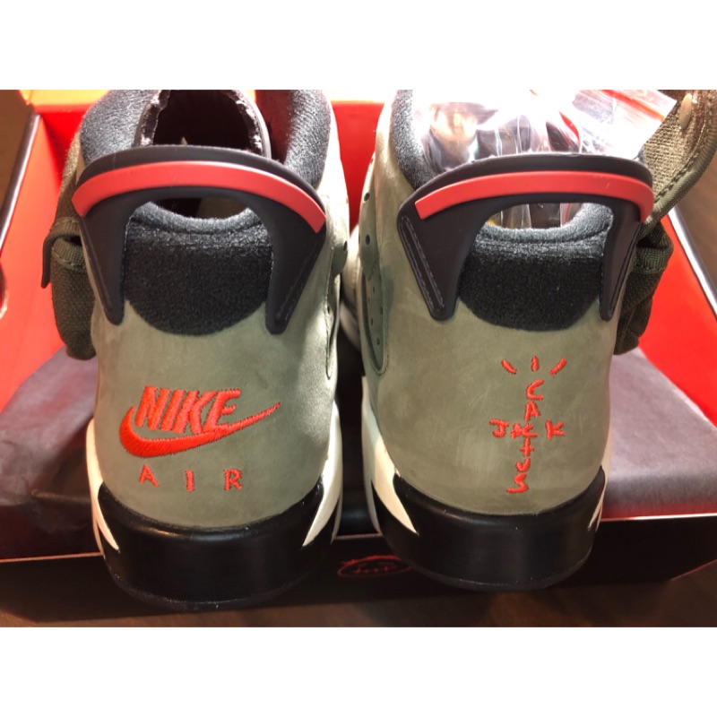 美國 NIKE AIR JORDAN 6 RETRO SP GS TRAVIS SCOTT 女鞋 軍綠  sz:6.5