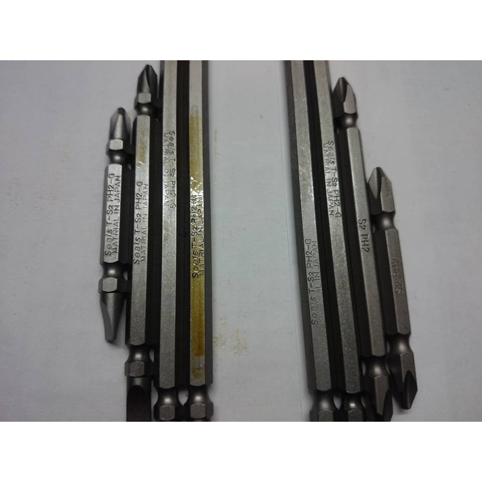 (日本S2) 6.3mm雙十字65~100~150~200mm(帶磁性)ㄧ套4隻 起子 十字 一字 電鑽 鑽頭 起子機