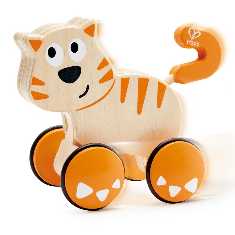 【德國Hape】但丁貓迴力車玩具 學齡前 早教玩具 兒童安全玩具 小朋友玩具