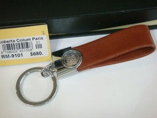 【新形象】P0300-(超特價拍品)巴黎ROBERTA (諾貝達)原皮鑰匙圈+絨布護套9101 促銷商品