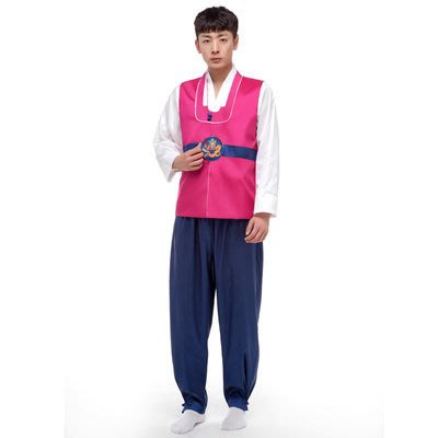 🌹手舞足蹈舞蹈用品🌹韓國表演服裝/傳統朝鮮男士韓服-桃紅色款/購買價$1200元/出租價$400元