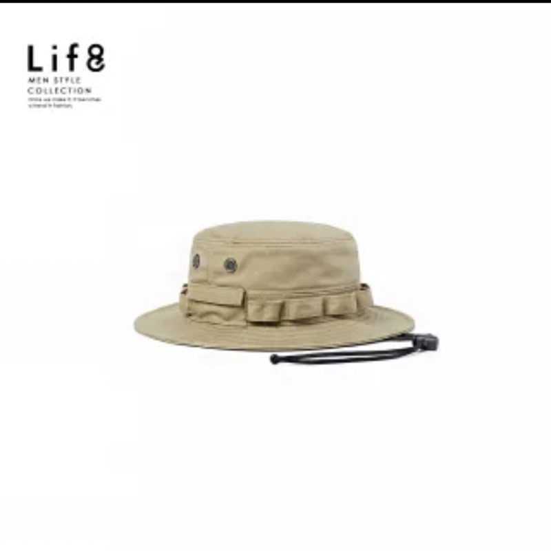 轉賣【Life8】Casual 森山系 衝鋒登山帽 附掛繩 漁夫帽 奔尼帽