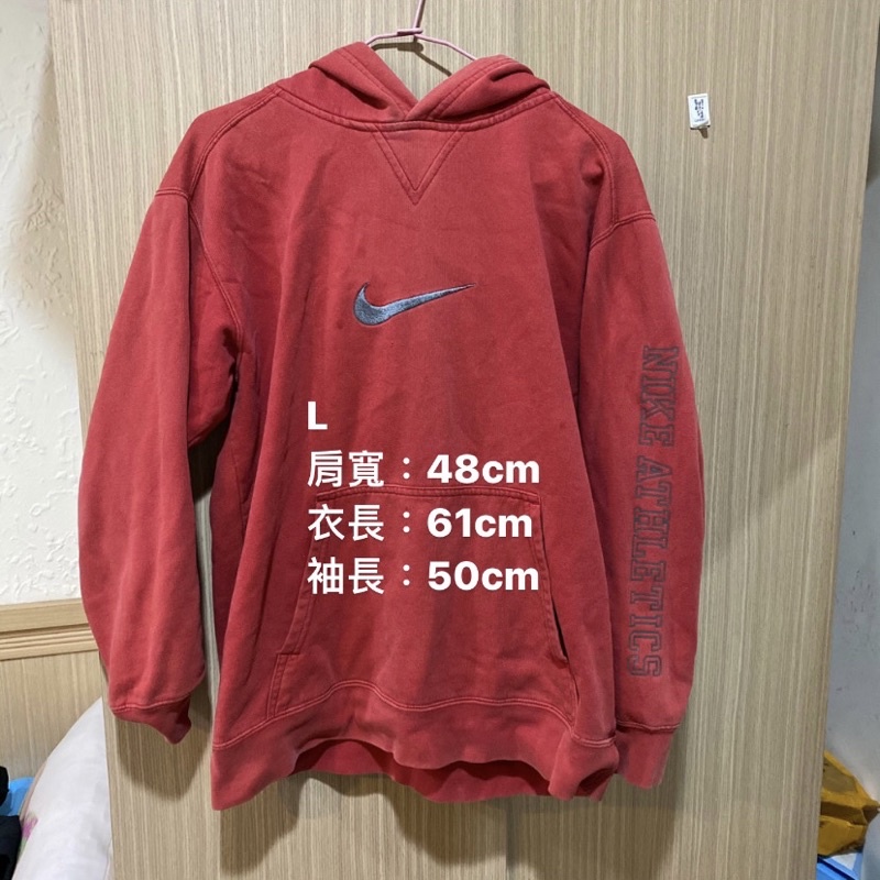 Nike帽t 紅色帽t古著 日本下北澤購入