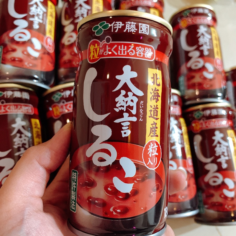 現貨 日本罐裝 紅豆湯 伊藤園 大納言 北海道 185g 玉米濃湯 紅豆 易開罐 北海道紅豆