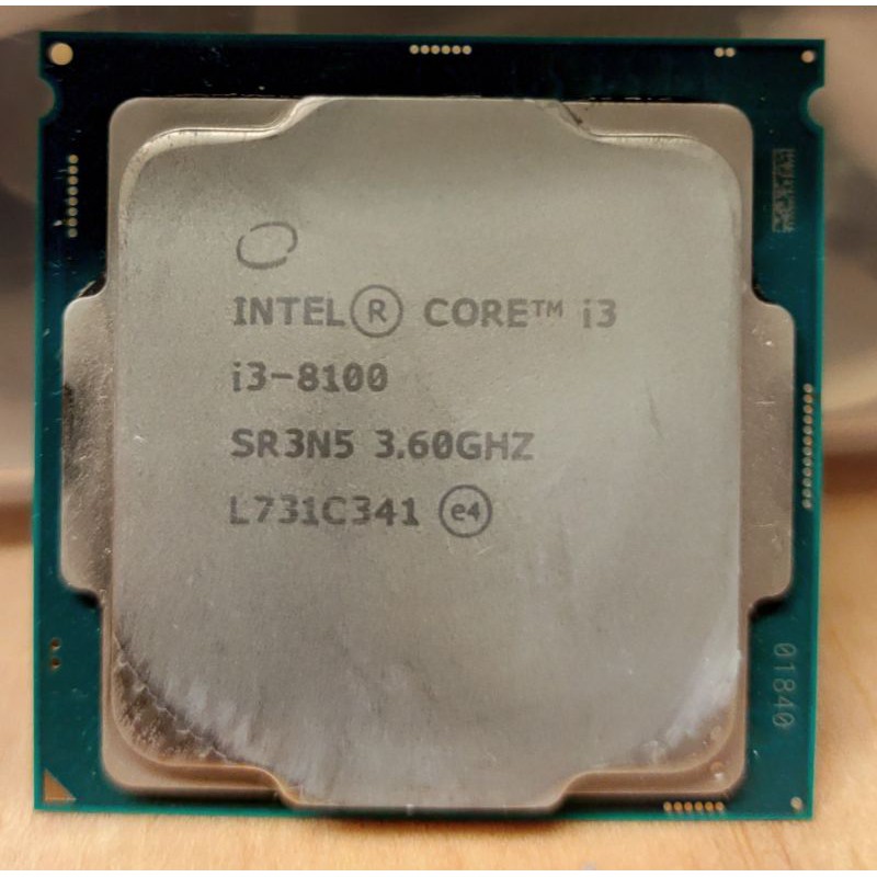 intel 八代 i3-8100 4c/4t 實體四核心, 3.6Ghz