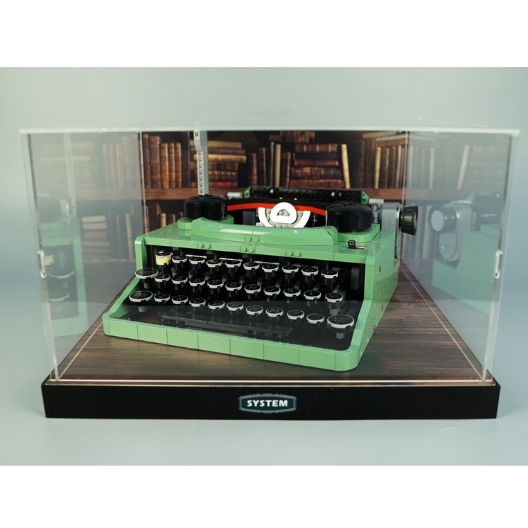 【台南 益童趣】LEGO 21327 復古打字機 專用噴繪防塵展示盒