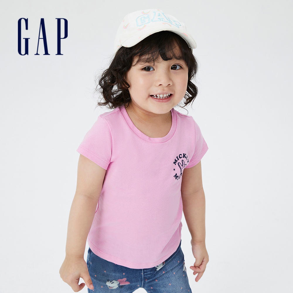 Gap 女幼童裝 Gap x Disney迪士尼聯名 純棉印花短袖T恤-米奇圖案(827913)