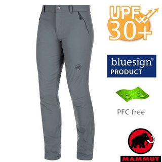 【MAMMUT 長毛象】 男 款彈性透氣休閒運動長褲Hiking.輕量機能登山健行褲 風暴灰 00420