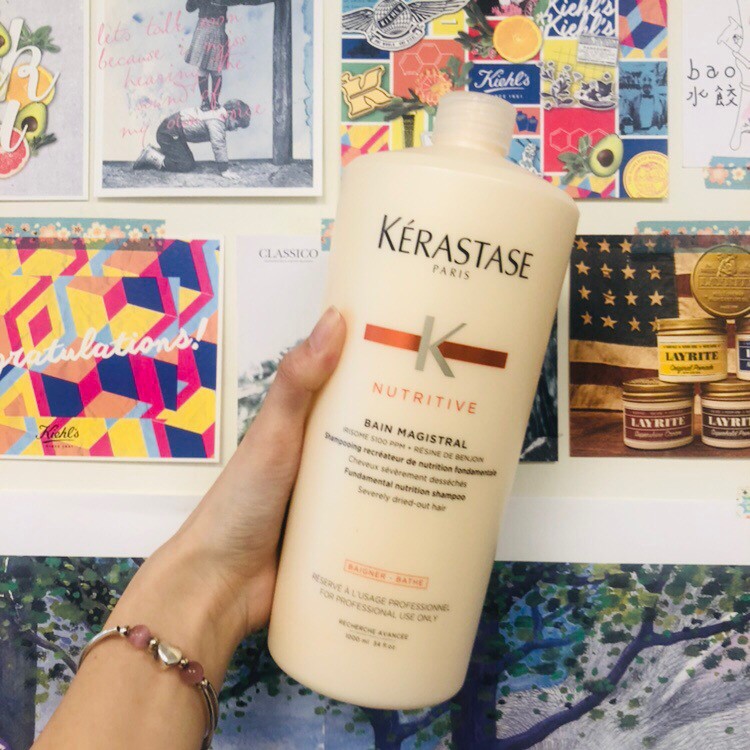 NANA實拍二店~ KERASTASE 卡詩 安息香滋養髮浴+壓頭 1000ml