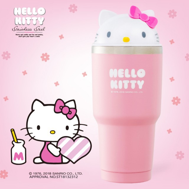 Hello Kitty 立體造型杯316不鏽鋼 真空保冰保溫杯 950ML 保冰 霸氣登場(三麗鷗授權)