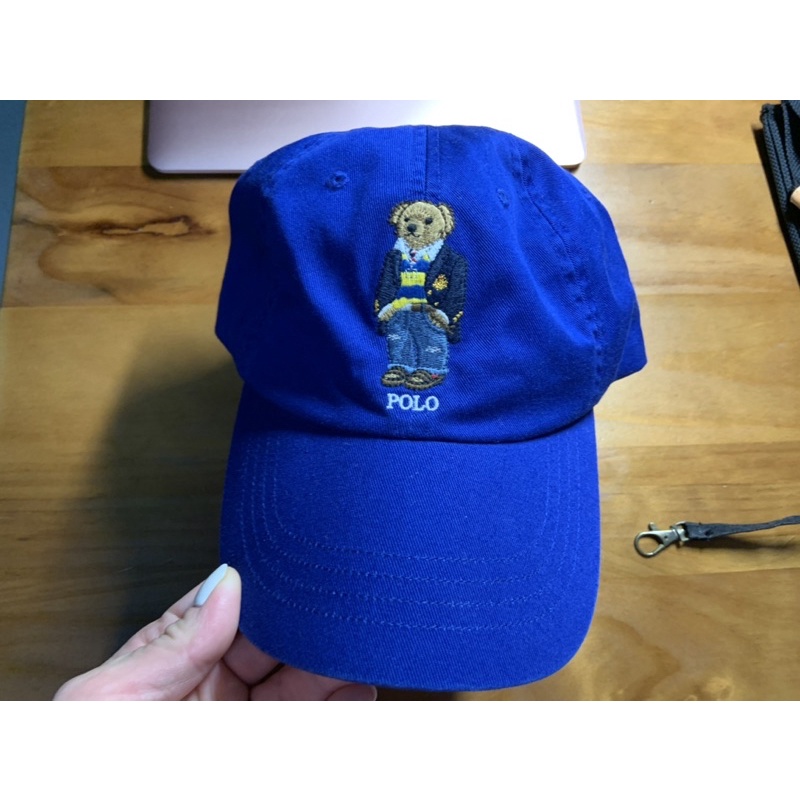 澳洲購入正品 polo藍色棒球帽 藍色毛料西裝外套熊 後真皮