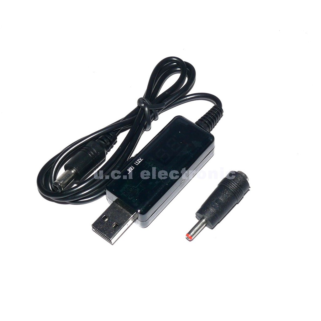 【UCI電子】(K-4) USB轉DC5.5/3.5mm路由器光貓升壓線5V升壓器轉9V12V充電線