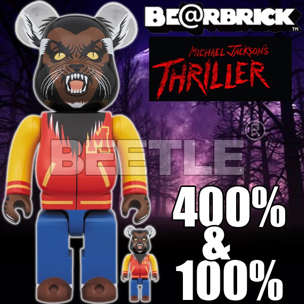 BEETLE BE@RBRICK MICHAEL JACKSON WEREWOLF 麥克傑克森 狼人 100 400%