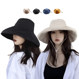 現貨-韓國漁夫帽桃皮絨女士遮陽帽夏季戶外防曬帽遮臉帽子
