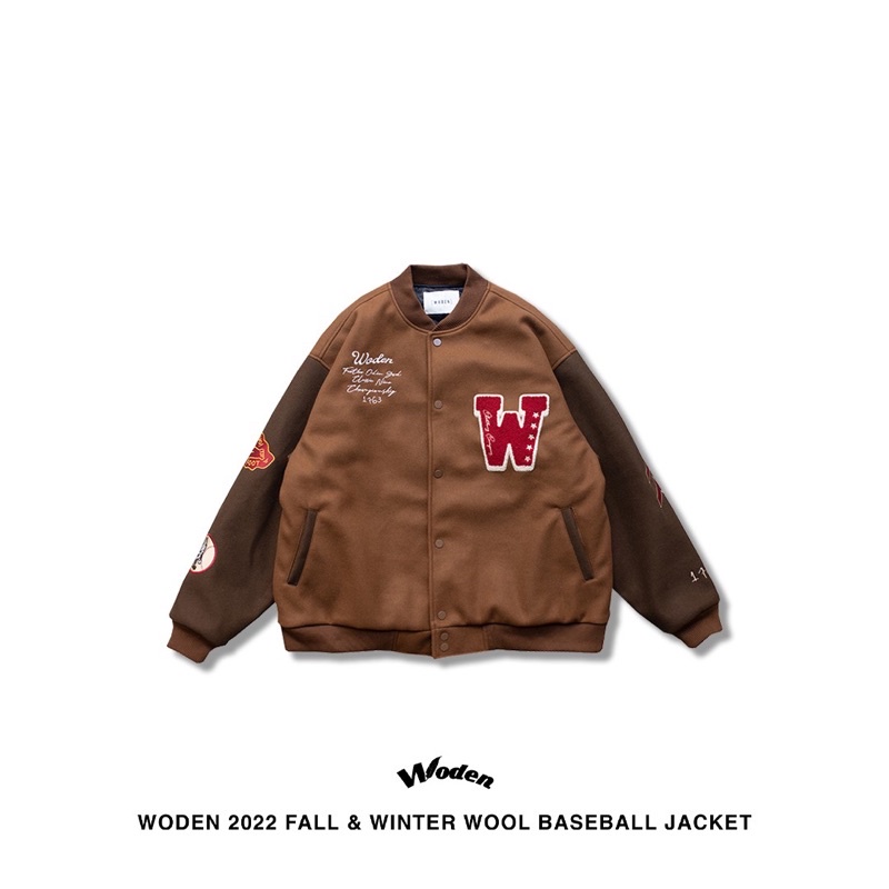 WODEN 2022 Fall & Winter  Wool Baseball Jacket 棒球外套