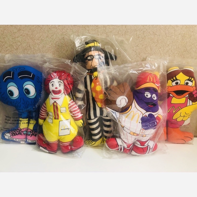 【CJTOYZ】1972～1988 麥當勞 角色抱枕 枕頭 娃娃 麥當勞叔叔 奶昔大哥 大鳥姐姐 漢堡神偷 薯條小子