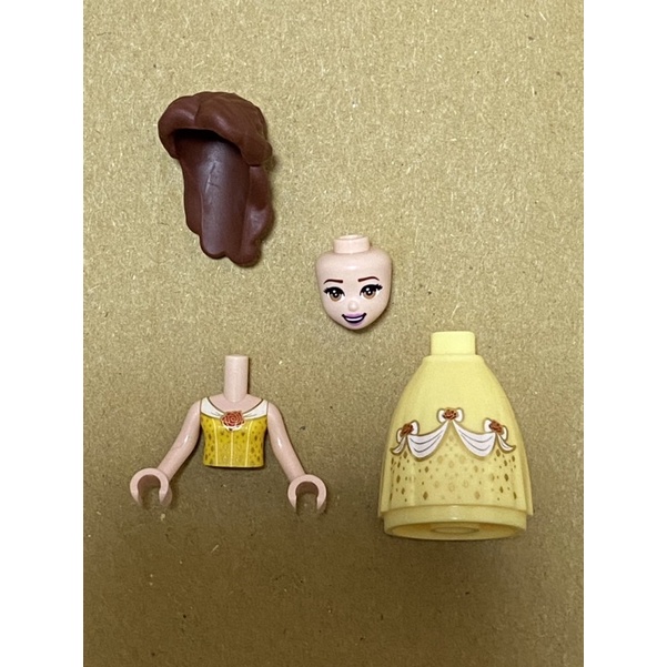 LEGO 樂高 人偶 貝兒 黃禮服 美女與野獸 迪士尼公主 43196