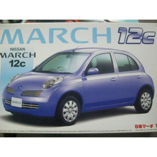 日本FUJIMI 1/24模型車 NISSAN MARCH 12c #03651