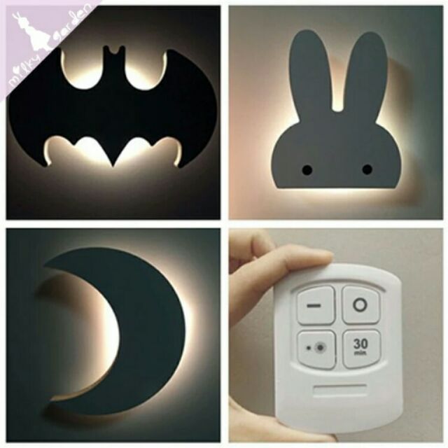 新品上架 蝙蝠俠 米菲兔 雲朵 月亮 LED 壁掛式 遙控夜燈 預購商品 超省電 電池款 Miffy Batman 漫威