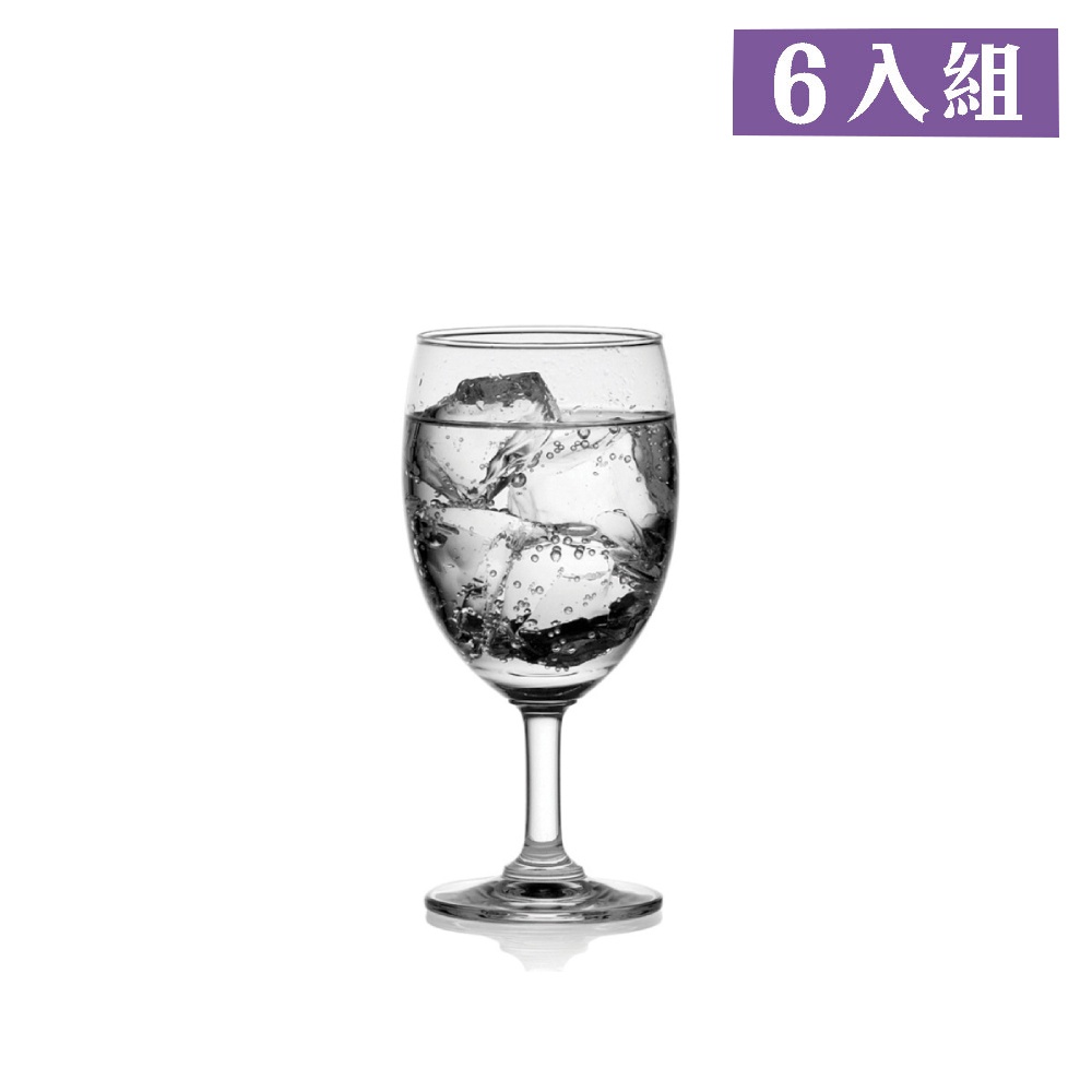 【Ocean】 高腳水杯12oz-345ml-6入《拾光玻璃》