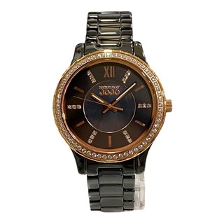 NATURALLY JOJO晶鑽時尚貝殼面陶瓷腕錶36mm(黑色貝殼面X黑陶瓷）_JO96933-88R