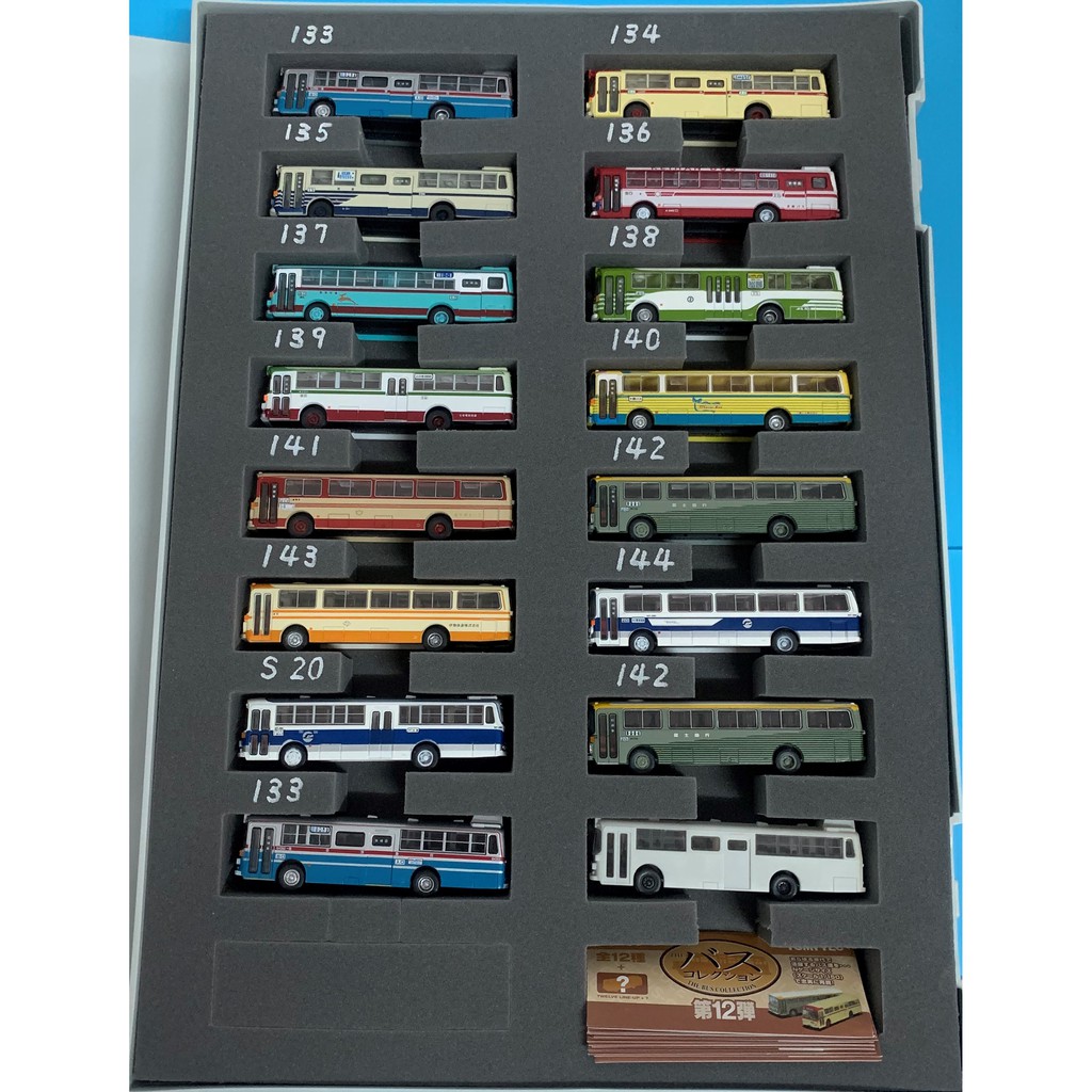 TOMYTEC 巴士收集 第12弾 隱藏版 (国鉄巴士)+ダブリ2台+付一台未塗装 計16台 N規 現貨