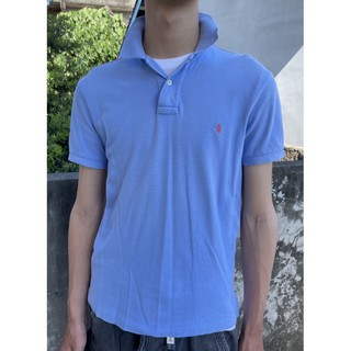Polo Ralph Lauren-Polo水藍色Polo衫-Custom Fit -S