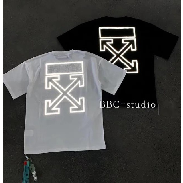 OFF WHITE 22ss 3M反光箭頭短袖 黑白兩色 男女同款