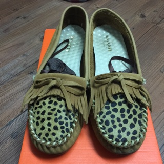 豹紋懶人鞋豆豆鞋24.5