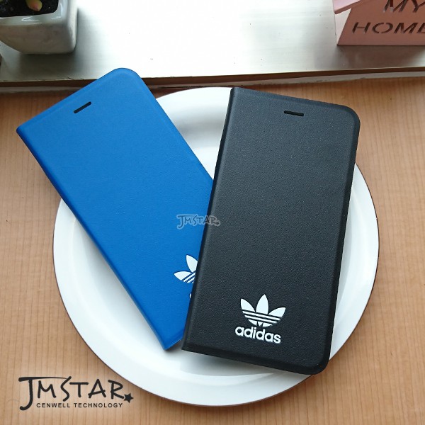 iPhone 8/7 4.7吋 adidas 愛迪達  側翻皮套-黑色 / 藍色