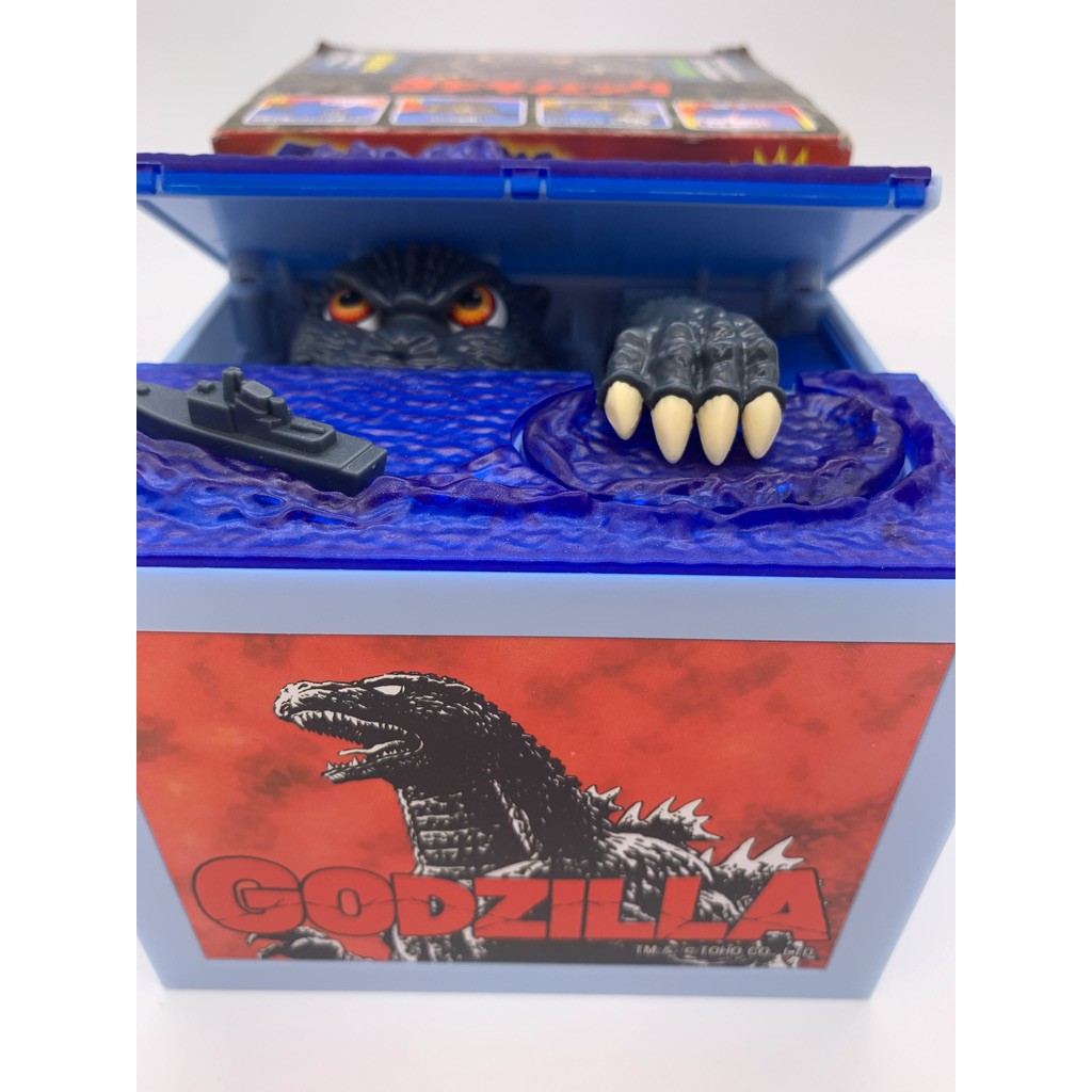 正版 哥吉拉 偷錢存錢筒 電動存錢筒 Godzilla 酷斯拉 mz019 公仔 儲金箱 存錢筒 偷錢箱 小費箱