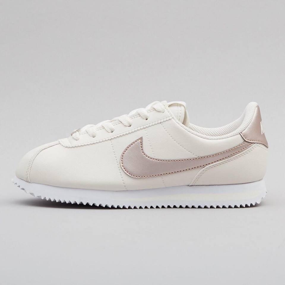 【TOP】Nike Cortez GS 阿甘鞋 慢跑鞋 阿甘 米白 玫瑰金 AH7528-002 女鞋